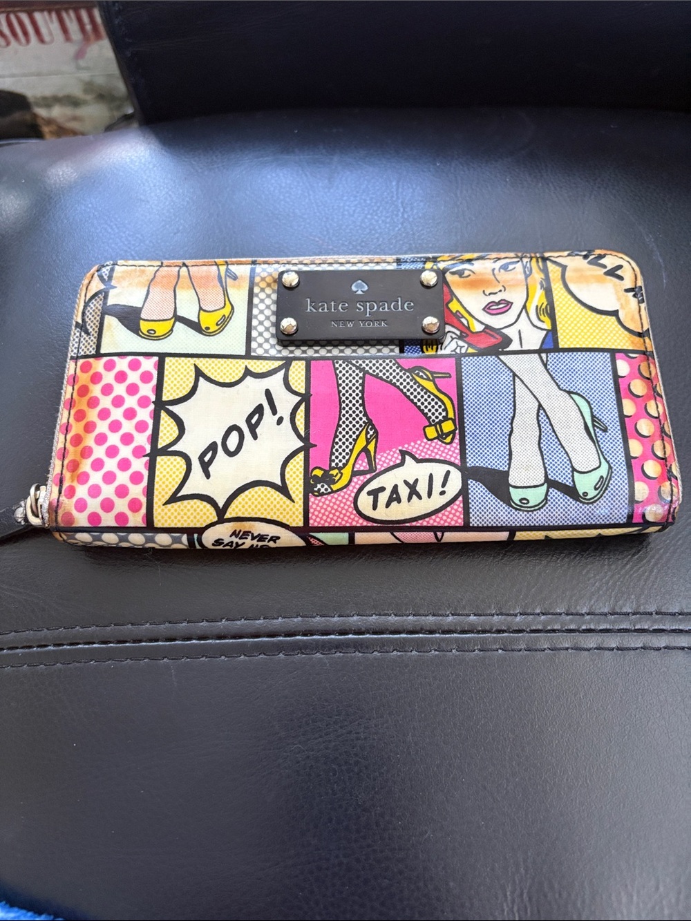 Kate Spade New York Pop Art Comic Neda Zip-Around Wallet -2014